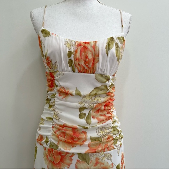 Vintage Y2K whimsical fairy asymmetrical hem drop waist midi dress empire waist - Picture 4 of 12